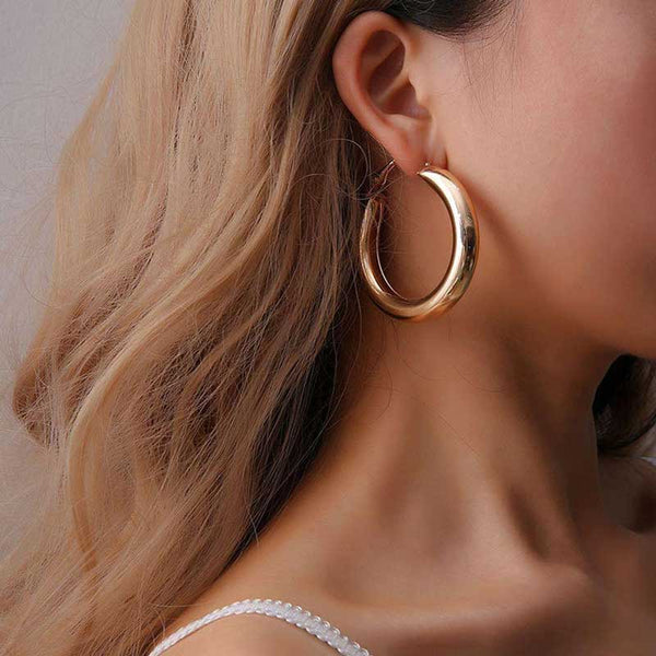 Elegant Big-Hoop Earrings