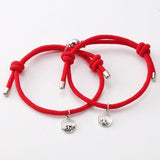 Attract couples bracelets best friend bracelet men bracelet red black rope weaving magnet attract long-distance love jewelry