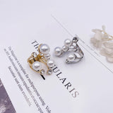 Elegant Retro Oversize Multi Pearl Rings for Women Lady Shiny Crystal Rhinestone Irregular Charm Ring Korean Wedding Jewelry