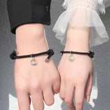 Attract couples bracelets best friend bracelet men bracelet red black rope weaving magnet attract long-distance love jewelry