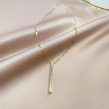2020 South Korea New Exquisite Shell Titanium Steel Necklace Simple Fashionable Clavicle Chain Women's Jewelry