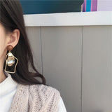 Flashbuy Gold Metal Irregular Drop Earrings For Women 2020 Geometric Statement Earrings Fashion Jewelry Wedding Accessories
