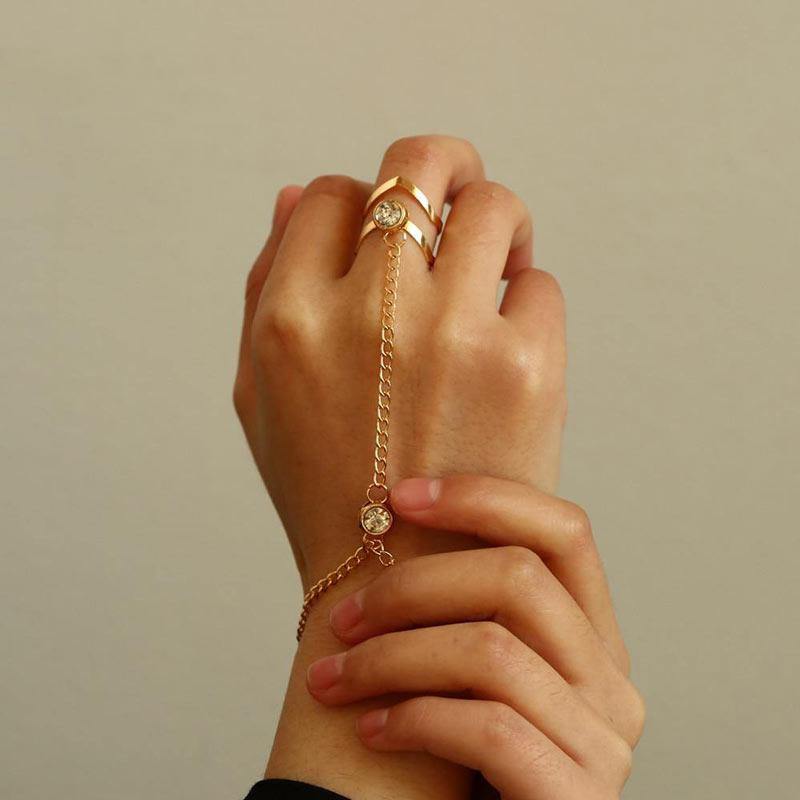 Crystal Wrist-Chain Bracelet - SLVR Jewelry