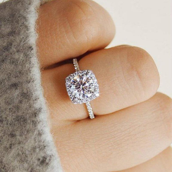 New Trendy Crystal Engagement Claws Design Hot Sale Rings For Women AAA White Zircon Cubic elegant rings Female Wedding jewerly