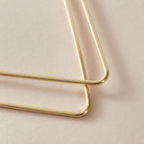IngeSight.Z Vintage Exaggerated Geometric Triangle Hoop Earrings Statement Gold Color Metal Big Loop Earrings for Women Jewelry