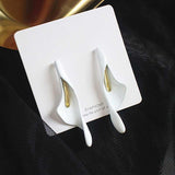 AENSOA Fashion Earrings for Women 2020 Long  White Geometric Calla Lily Flower Drop Earrings Women Elegant Brand Earring Jewelry