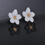 2020 New Design Fashion Jewelry Big Double Flower Mixed Color Earrings For Women Summer Style Party Wedding Exaggerated Earrings