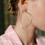 KISSWIFE Fashion 1 Pair/Peach Heart Type Geometric Earrings Personality Earrings Jewelry Women's Simple Jewelry Pop Party Gifts