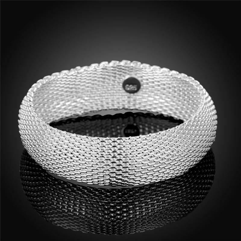 DOTEFFIL Genuine 925 Sterling Silver Braided Bangles For Women Wedding Engagement Party European American Style Bracelet Jewelry