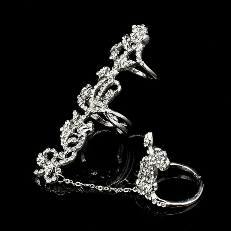 1PC Popular Fashion Women Lady Rings Multiple Finger Stack Knuckle Band Rose Crystal Ring Nice Jewelry Gift