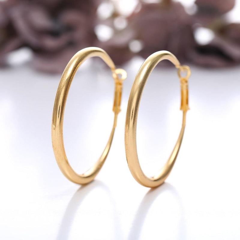 Yobest Punk Big Size Hoop Earrings Brincos Trendy Party Exaggerated Gold Silver Color Round Circle Earrings for Women Jewelry