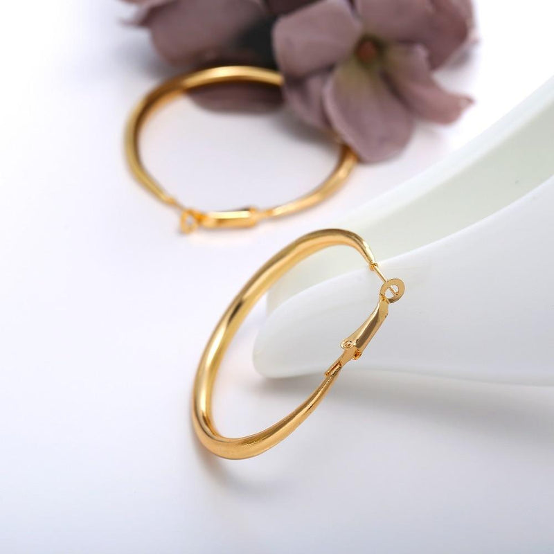 Yobest Punk Big Size Hoop Earrings Brincos Trendy Party Exaggerated Gold Silver Color Round Circle Earrings for Women Jewelry