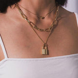 Multi-Layer Lock Neckalce - SLVR Jewelry