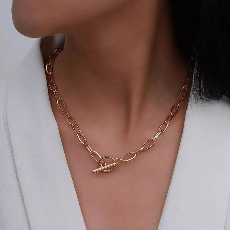 Gold-Clasp Chain Necklace - SLVR Jewelry