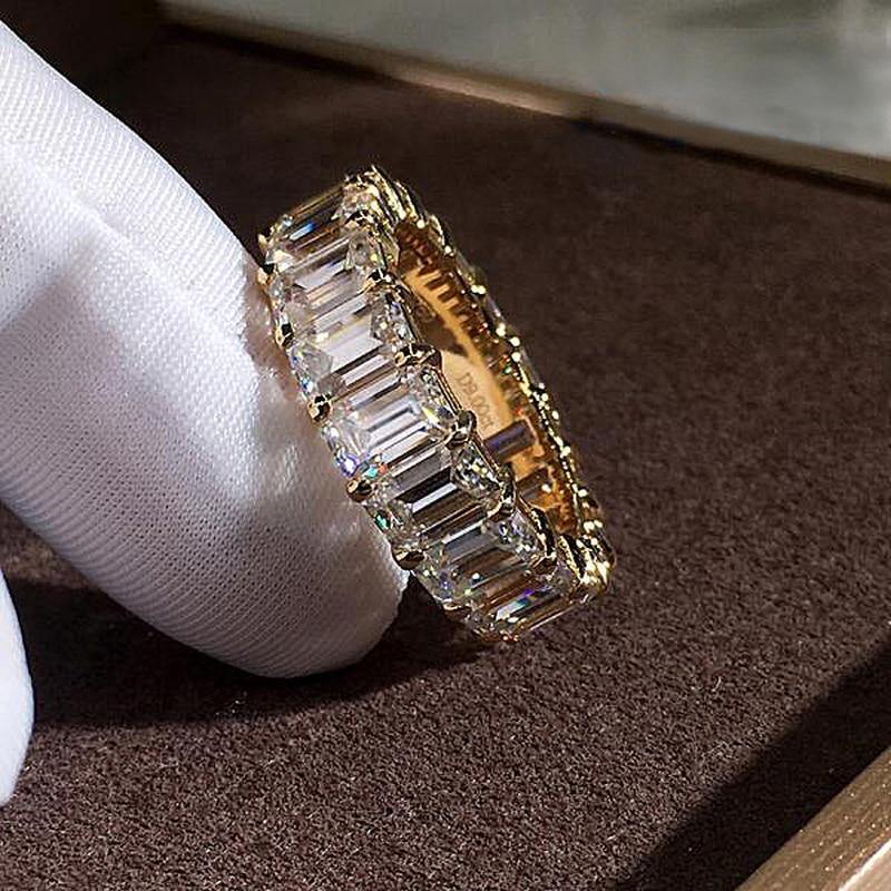 New Arrival Big Bling Zircon Stone Gold Rings for Women Fashion Wedding Engagement Ring Hip Hop Jewelry 2019 New