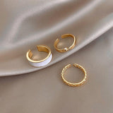2020 New Gothic style three piece open ring fashion Korean female jewelry European and American wedding party sexy ring student