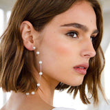 Premium Pearl Hoop Earrings - SLVR Jewelry
