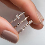 Stackable Crystal-Rings Combo - SLVR Jewelry