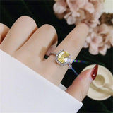 CC Rings For Women Bridal Wedding Anelli Trendy Jewelry Engagement Ring White Gold Color Anillos CC595