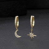 Star & Moon Dangle Earrings - SLVR Jewelry