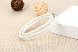 Adjustable White Multi-Layer Bangle - SLVR Jewelry