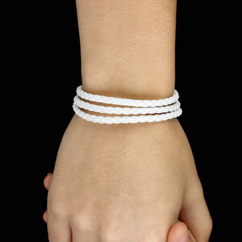 Adjustable White Multi-Layer Bangle - SLVR Jewelry