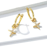 Sparkling Cross Drop Earrings - SLVR Jewelry