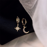 Star & Moon Dangle Earrings