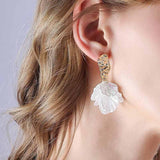 Spanish White Flower Earrings