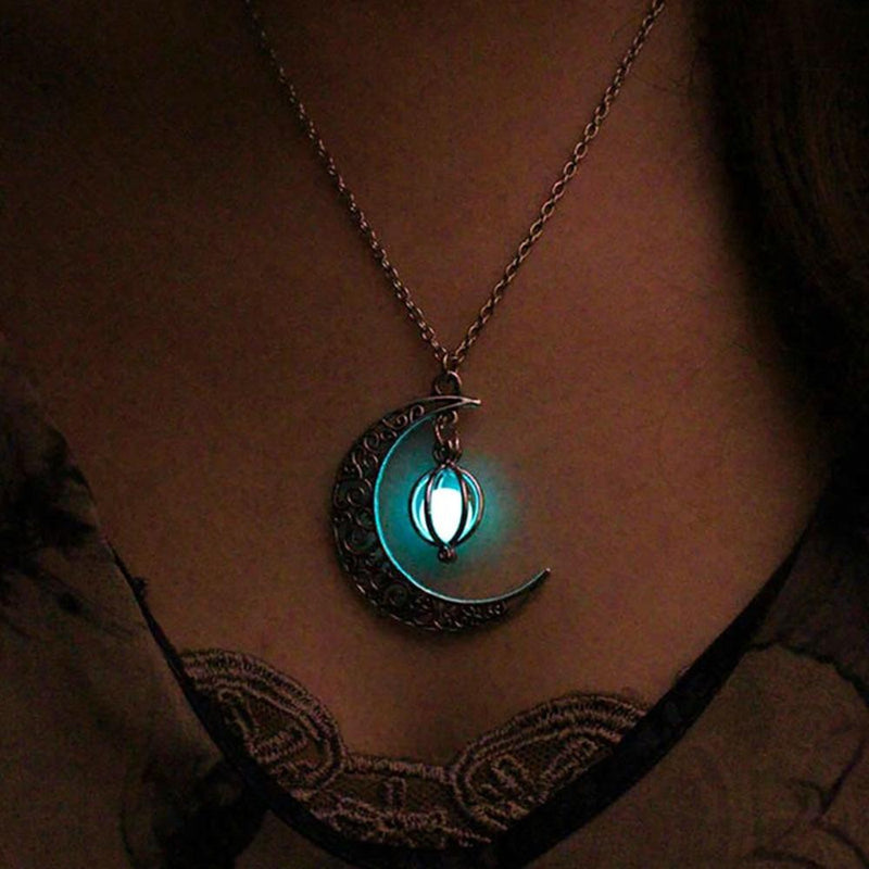 Dark-Glowing Moon Necklace
