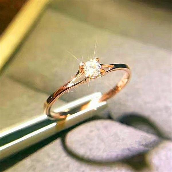 Minimalist Cute Crystal Ring