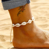 Bohemian Natural-Shell Anklet