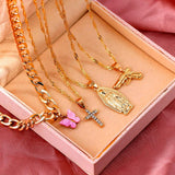 Multi-Layer Butterfly Necklace