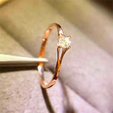 Minimalist Cute Crystal Ring