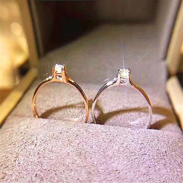 Minimalist Cute Crystal Ring