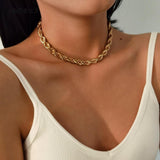 Twisted Rope-Choker Necklace