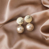 Premium Champagne-Pearl Earrings