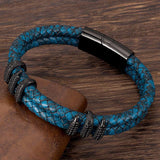 Vintage Blue-Leather Bracelet