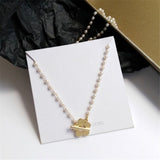 Cute Flower-Pearl Necklace