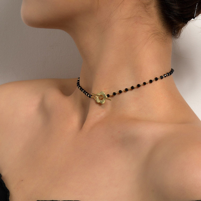 Luxury Black-Crystal Necklace