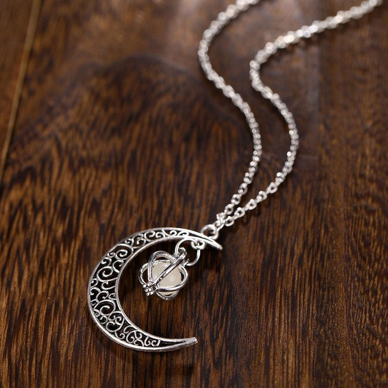 Dark-Glowing Moon Necklace