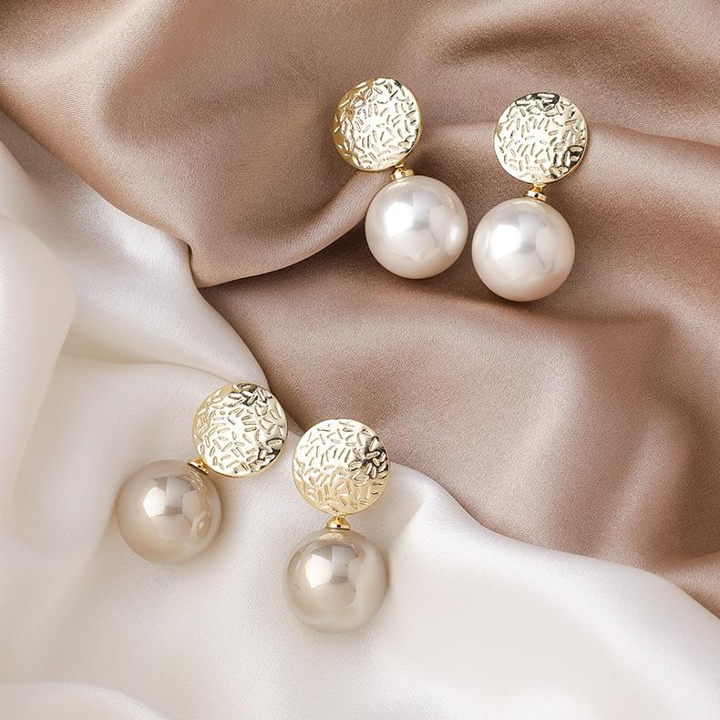 Premium Champagne-Pearl Earrings