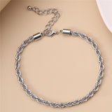 Cuban Twisted-Chain Anklet