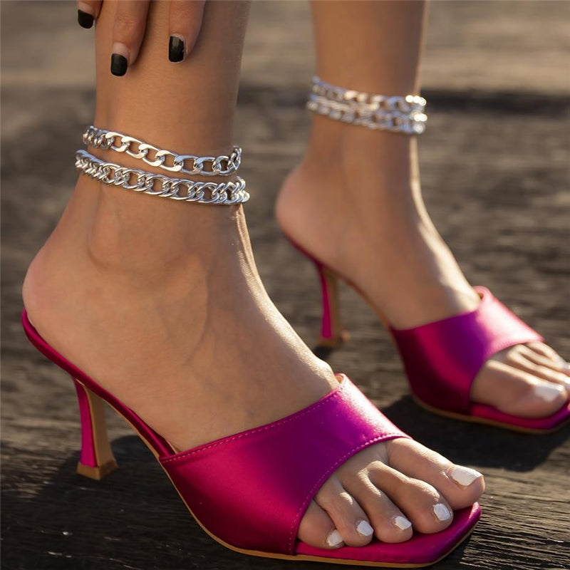 Multilayered Boho-Style Anklets