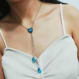 Ocean-Blue Heart Necklace
