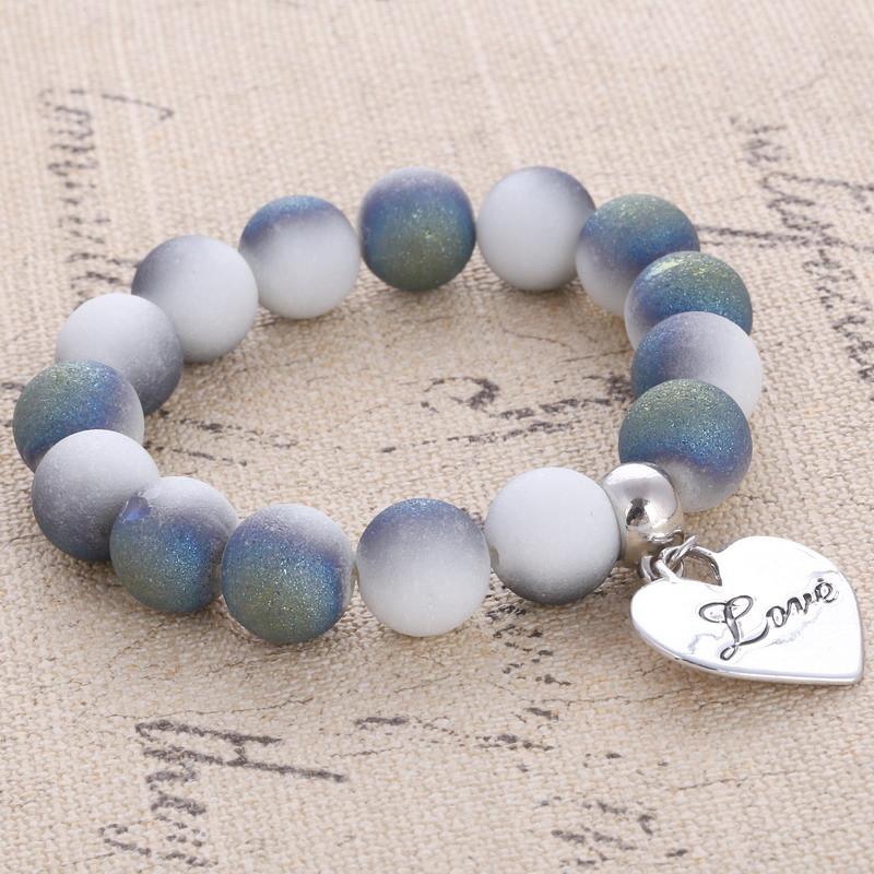 Multicolor Charm-Beads Bracelet