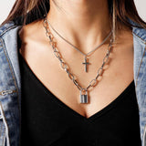 Duo-Layer Cross Necklace