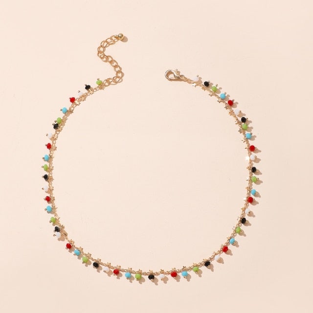 Boho-Colorful Clavicle Choker Necklace