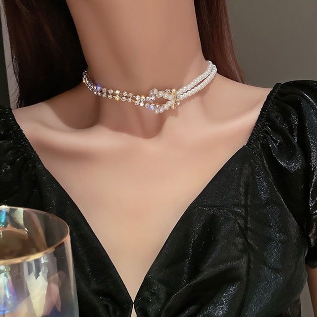 Elegant Big White Pearl Necklace